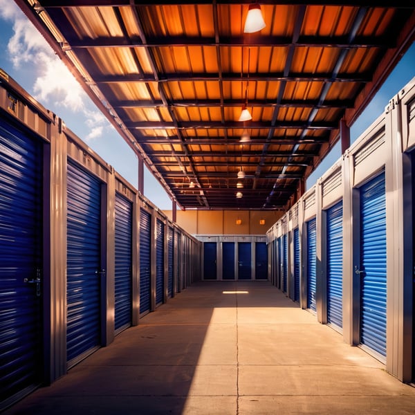 warehouse-with-blue-doors-blue-garage-door