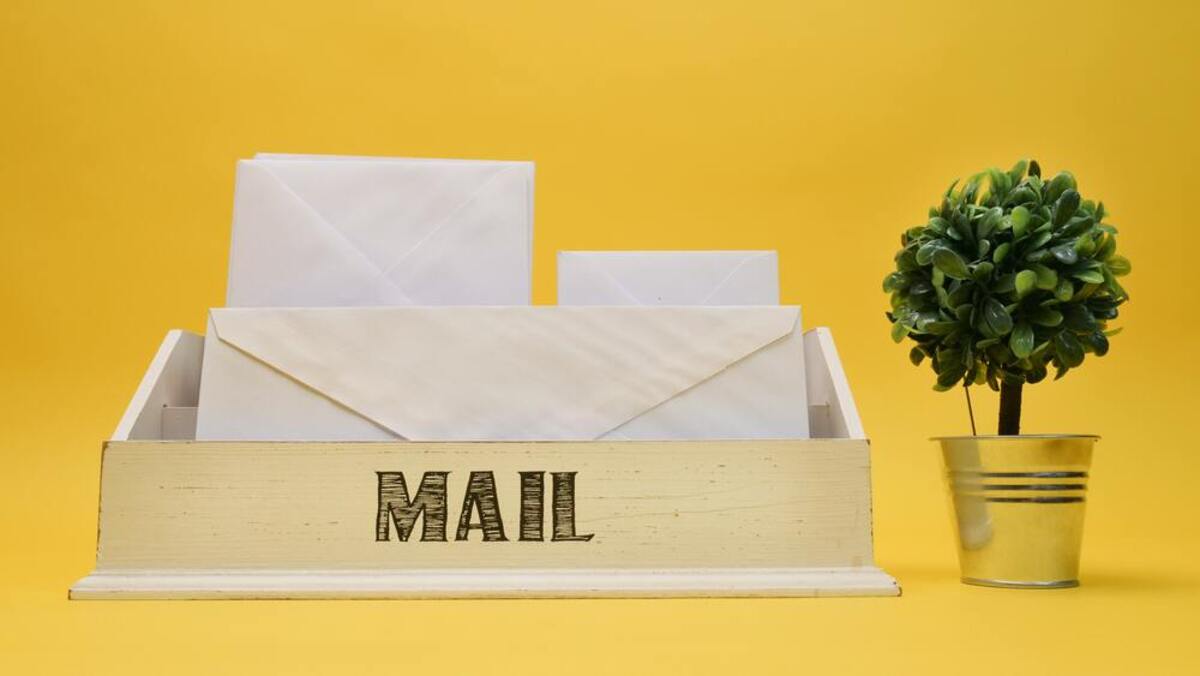 direct mail post on a box